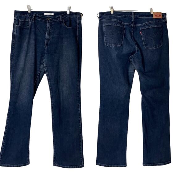 Levi’s 505 Straight Leg Dark Wash Mid Rise Jeans Women's Plus Size 16 - Picture 7 of 7